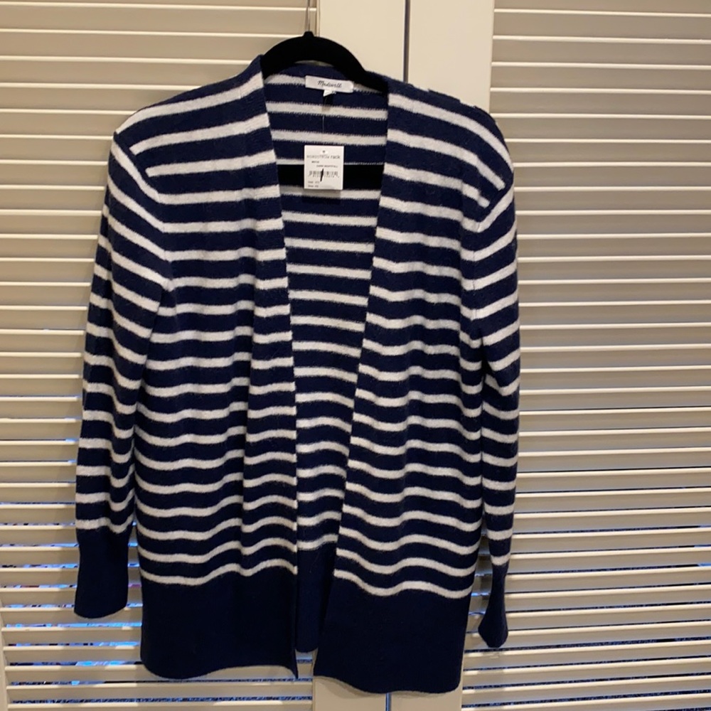 NWT Madewell Striped Cardigan, XS